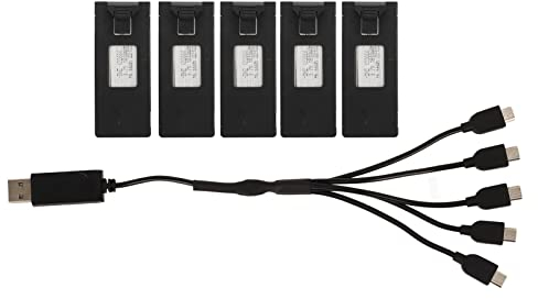 3.7V 1800MAh RC Drone Lithium Battery, RC Airplane Battery Lightweight Portable RC Drone Battery with Cable for E88 E88PRO LSE525 E525 PRO and Other RC Aircraft