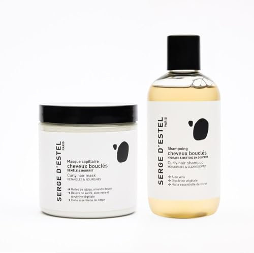 SERGE D'ESTEL PARIS - Pflege für Lockiges und Welliges Haar 500ml Reinigt sanft Locken, nährt, entwirrt und verleiht Leichtigkeit, Geschmeidigkeit, Definition und Glanz den Locken