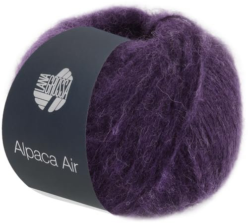 LANA GROSSA Alpaca Air | Leichtes Alpaka-Schlauchgarn | Handstrickgarn aus 62% Alpaka (Baby), 27% Polyamid & 11% Schurwolle (Merino Fein) | 50g Wolle zum Stricken & Häkeln | 140m Garn 21