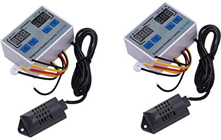 Ronlok 2X XK-W1099 Doppio Termostato Digitale Umidostato Incubatrice per Uova Temperatura Umidità Regolatore Regolatore