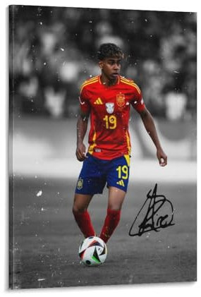 Lamine Yamal Fußballer Junger Kunstposter, Kunstdruck, Wandfoto, Malerei, Poster, Hängebild, Familiendekoration, 30 x 45 cm