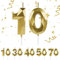 URAQT Geburtstag Zahl Kerzen, Gold Glitzer Geburtstagskerzen, Dekorative Geburtstagstorte, Hochzeitsparty, Abschlussfeier Usw 1 und 0