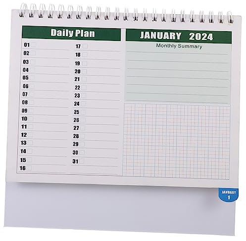 Gogogmee Tischkalender 20 Englischer Monatskalender Dekorativer Standkalender Notizkalender für