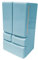 Sharplace Dollhouse Mini Refrigerator Mini Fridge Model 1/12 Scale Photo Prop DIY Double Door for Micro Landscape Dollhouse Decoration, blue