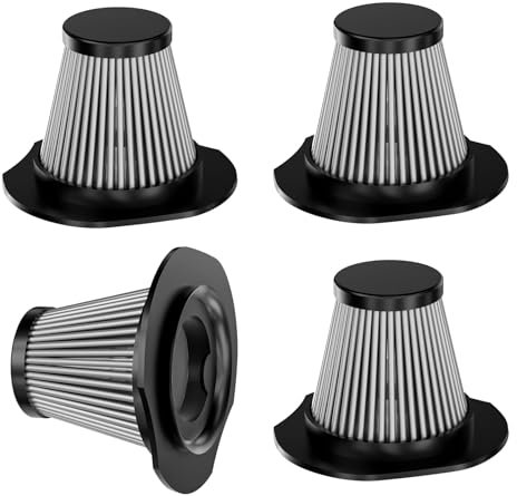 SERVOMASTER Filtro aspirador de recambio de 4 piezas, sólo compatible con las aspiradoras verticales sin cable SM01, SM01BS y SM05BS, filtro HEPA Lavable y reutilizable