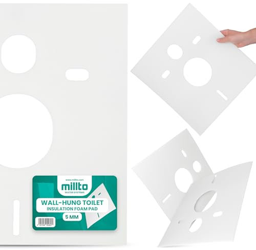 Tapis D'Isolation Acoustique Pour WC Suspendu Mousse 5mm Matelas De Protection Acoustique Toilettes Blanc Haute Qualité