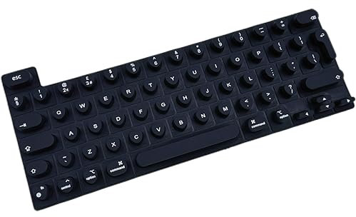 Majeree Keyboard Cover for Long Nails, Raised Silicone Keyboard Protector Compatible with MacBook Pro 13/14/16 (2020-2024), MacBook Air 13/13.6/15 for Office and Study Use (EU ANSI) (Black)