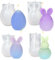 Silikonform Ostern Eier, 4 Stück Silikonformen Gießformen Ostern, 3D Hase Silikonformen Gießformen Ostern, Ostereier zum Gießen Silikonform, Gießform Kerzenformen Zum Gießen für DIY (black)