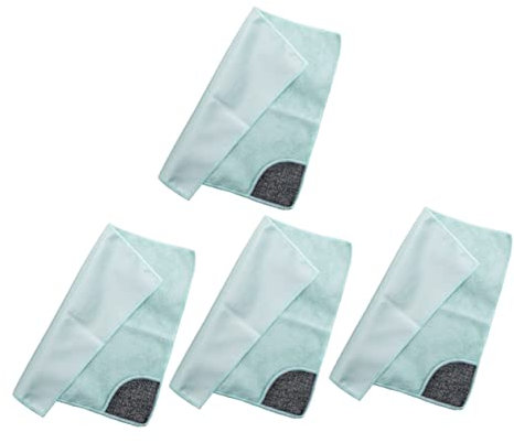 MOLUCKFU 4stücke Mikrofaser Geschirrtücher Saugfähige Reinigungstücher Für Küche Und Haushalt Wiederverwendbar Effektive Reinigung Für Geschirr Und Oberflächen Und Waschbar