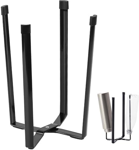 Drying Rack Bottles, Black Foldable Cutlery Drawer, Bottle Drying Rack, Bottle Dryer Stand, Metal Dish Drainer for Draining Bottles, for Cups, Wine Glasses, Plates