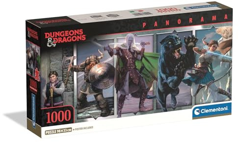 Clementoni Puzzle Dungeons & Dragons 1000 Teile Erwachsene - HQ Collection - 70 x 50 cm - Anspruchsvolles Puzzle 14-99 Jahre - 39501