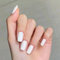 White False Nails - 24pcs Square Press on Nails - Short Pure White False Nails with Glue - Glossy Full Cover Long Lasting Stick on Nails - Removable DIY Nail Art Gifts for Women Girls