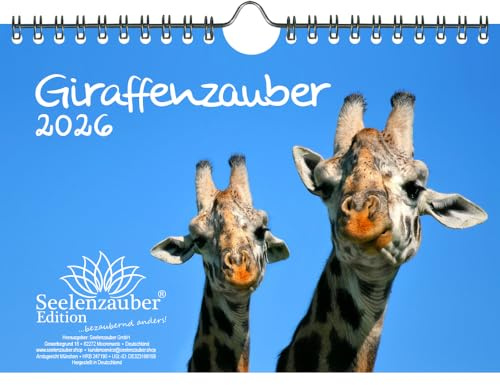 Giraffenzauber DIN A5 Kalender für 2026 Giraffen - Seelenzauber