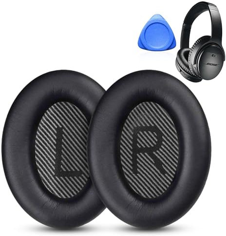 Bose QuietComfort 35 (QC35 II) Headphones Replacement Earpads, Professional Earpads Cushions for Bose Quiet Comfort 35(QC35 II), Ear Pads Replacement with Softer Leather, Noise Isolation Foam