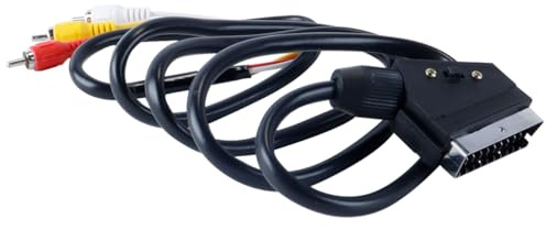 Ausi Cavo adattatore Scart a 3 R-CA, cavo convertitore audio/video composito da Scart maschio a IN/OUT commutabile