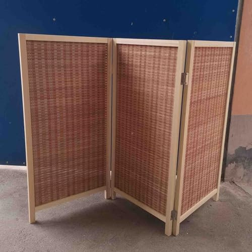 ZAQYCM Raumteiler Trennwand Japanischer Raumteiler Kurz 60 80 100 120 150 170 180 cm, Faltbare Holz Bürotrennwände Trennwand Freistehend, Home Flur Eingangsbereich Sichtschutz(3 Panel,H 170cm/5.5ft)