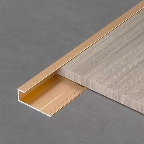 Seuil Barre De Porte Revêtement De Sol en Lamite Seuil Bande De Transition, Carrelage Découpable Au Plancher De Bois Franc Espace De Revêtement Barre De Jonction, Cadre De M, Rose Gold