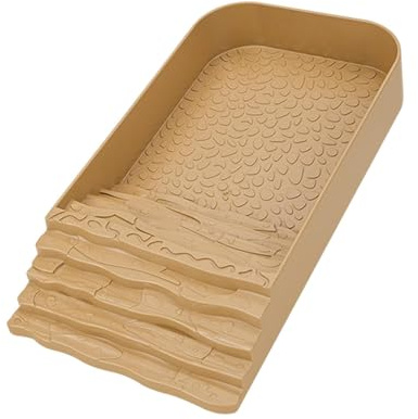 perfk Gamelle d'eau pour Reptiles, Bassin de Bain antidérapant et Compact, mangeoire Serpents s, Kaki