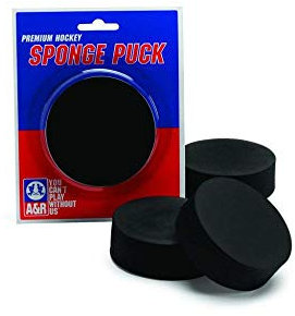 A&R Sports Sponge Hockey Puck, Black