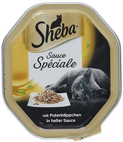 Sheba Sauce Speciale Katzenfutter Putenhäppchen in Heller Sauce, 36 Schalen (36 x 85 g)