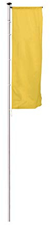 Certeo Asta para Banderas de aluminio Pirat, Con Pluma, altura sobre EL suelo 10 m, Ø 100 mm.