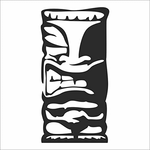INDIGOS UG Aufkleber - Autoaufkleber - JDM - Die Cut - Tiki Decal Auto Window Laptop Vinyl - Folie Sticker - schwarz - 73mmx149mm