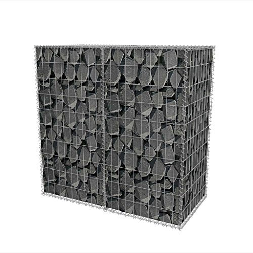 Festnight Gabione Steingabione Wand Drahtkorb Sichtschutz 100 x 50 x 100 cm