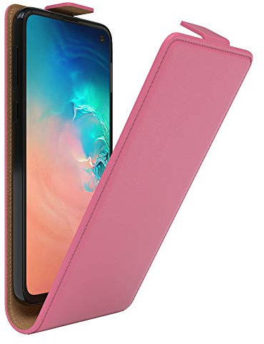 EAZY CASE Hülle kompatibel mit Samsung Galaxy S10e Flip Cover zum Aufklappen, Handyhülle aufklappbar, Schutzhülle, Flipcover, Flipcase, Flipstyle Case vertikal klappbar, aus Kunstleder, Pink