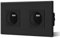 BSEED Prise Murale Prises de courant Alternatif 2 Gang Cadre en Verre Trempé Norme Française 16 Amp 240V 157mm Noir
