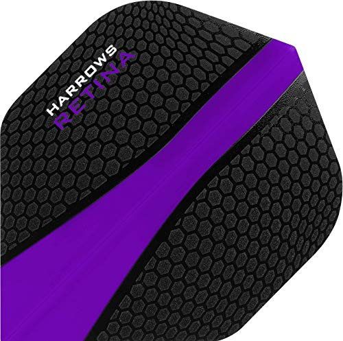 Harrows Retina Dart Flights, 10 Sets (30 Stück) 100 Micron, extra Stark sehr Robust Standart Form (Lila)