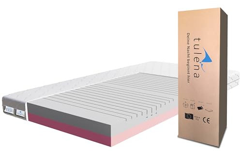 TULENA NOX Matratze 80x200 Komfortschaum hart H4 + H5 Basic 14 cm Probeschlafen inkl. Wendematratze Antibakterieller Bezug mit Reißverschluss