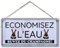 CARISPIBET Economisez l'eau | enseignes décoratives enseignes de maison enseignes pour la cuisine décoration de fête 15 x 30 cm