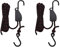 JSCARLIFE Secure Canoe and Kayak Bow and Stern Tie Down Straps Cargo on Car Top Roof Rack Adjustable Lashing Rope Ratchet Fixture Pulley Hanger (2 PCS)