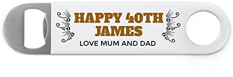 40th Birthday Bottle Opener Gift For Husband Dad Uncle, Personalised 30th 40th 50th 60th 70th Birthday Beer Gifts For Him Men, 40th Birthday Gifts For Brother Friend, 40th Birthday Boss