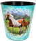 alles-meine.de GmbH Papierkorb Pferde 10 Liter - wasserdicht - aus Kunststoff - Ø 28 cm - Eimer - Spielzeugkorb/Popcornschüssel/großer Mülleimer - auch als Blumentopf & G..