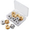 LEONTOOL 12pcs Erba Trimmer Testa Occhielli Manica Testa di Falciatura Occhiello Manicotto Trimmer Cutter Accessori Falciatrice Universale Parti per Prato Giardino o Usi Agricoli Oro Argento