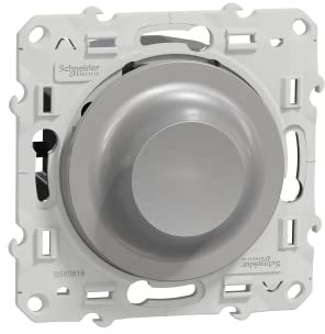 Schneider Electric - Odace – Universal-Dimmer, 2 oder 3 Drähte, 3 W, 100 W (LED) – Aluminium – S530519