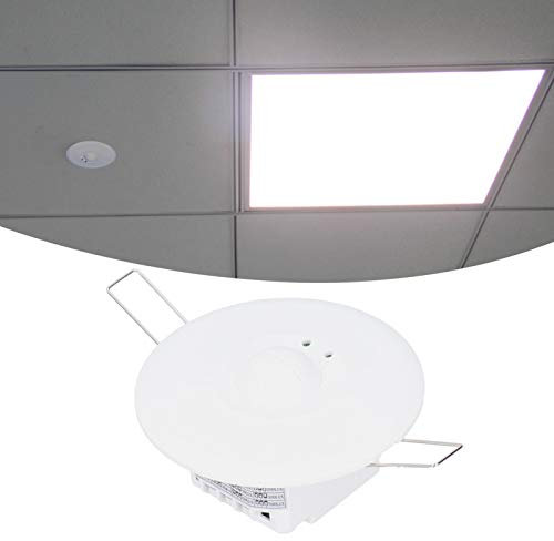 Ceiling Mount Occupancy Sensor, 110‑240V Microwave Motion Detector Light Switch Ceiling Recessed Adjustable Induction Switch