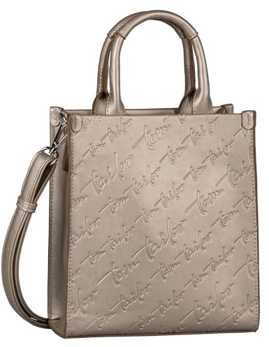 TOM TAILOR Denice Damen Shopper Umhängetasche Reißverschluss Mittelgroß Beige