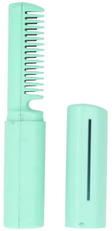 Peine Eléctrico para el Cabello, Ergonómico, Recargable, Mini Cepillo Alisador de Cabello Inalámbrico con Calefacción Uniforme, Fácil de Usar, Portátil para Viajes (GREEN)