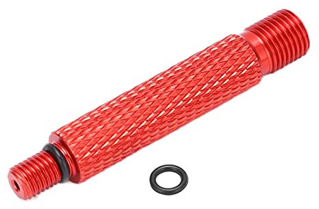 Bike Valve Extension, Aluminum Alloy Valve Extender, 40MM Bicycle Pump Valve Adapter Extension Tube Pipe Bike Inner Tube Valve Extender for Bike Electric Skateboard(Red)