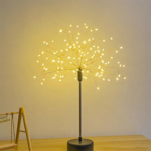HADAVAKA Nest & Flowers LED Mini Table Lights - Christmas Firework Style Decorative Lamp, Festive Ambience Lights for Bedroom, Living Room, Home Decoration, Party, Wedding & Daily Indoor Use (Warm)