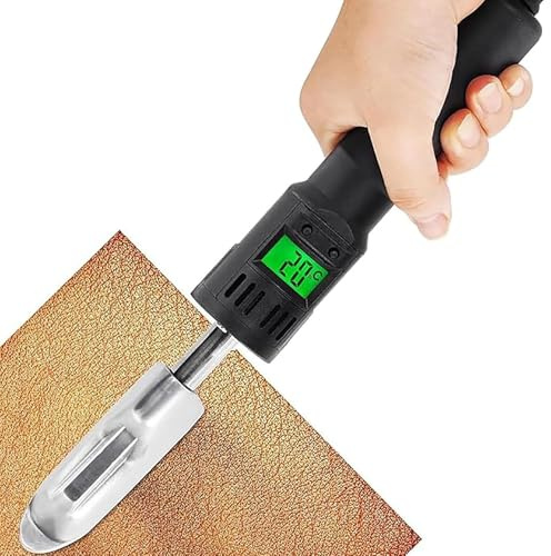 Mini Iron for Crafts, Leather Repair, Crease Removal - Adjustable Temperature, Portable & Compact, Digital Display for Precision