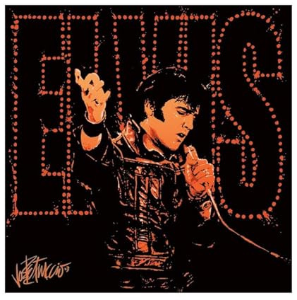 Pyramid International 68 Elvis Presley Art Print, Multi-Colour, 40 x 40 x 1.3 cm