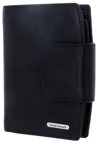 bruno banani Kollektion_NEW YORK_Damenbörse W 320.2418 Damen Geldbörsen 10x12x2 cm (B x H x T), Schwarz (Schwarz)
