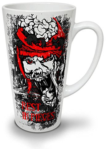 Descansar En Piezas Zombi Paz Taza de café con leche 12/17oz