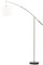 Licht-Erlebnisse Moderne Stehlampe Höhe 195cm gebogen E27 Fuß-Schalter Stoffleuchte Innenleuchte Bogenlampe Stehleuchte Standleuchte Standlampe