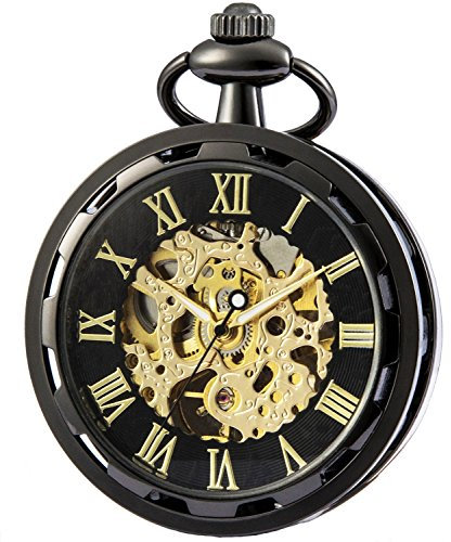 SEWOR Single Face Unisex-Taschenuhr mit mechanischem Handaufzug SEW265 (Schwarz)