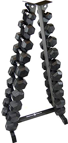 EXTREME FITNESS Dumbbell Hex Rubber Weights Storage Rack Dumbbells Gym Sets (110)