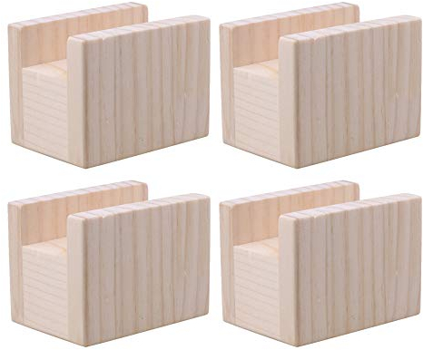 RDEXP 10x7x8,5cm Rillenbreite 4cm Holztisch Schreibtisch Bett Riser Lift Möbel Beinheber Füße Bis zu 5cm Lift Packung mit 4